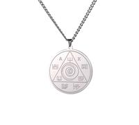 GZHENGZG Men's necklaces and women's jewelry Good Luck Pendant Magic Necklace Abraxas o Control Your Life Money Amulet Necklace gift