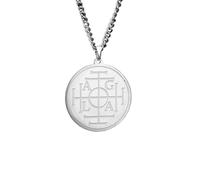 GZHENGZG Men's necklaces and women's jewelry Men's Necklace Wheel of Fortune Protection Seal Agla Solomon Kabbalah Amulet Pendant Talisman Jewelry gift