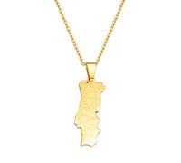 GZHENGZG Men's necklaces and women's jewelry of Portugal with Cities Name Necklace with Pendant for Women, Portuguese Jewelry for Girls, Necklaces, gift