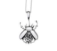 GZHENGZG Men's necklaces and women's jewelry Steampunk Mechanical Gear Beetle Pendant for Men, Unique Biker Necklace, Creative Jewelry, Fashion gift