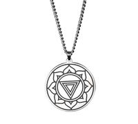 GZHENGZG Men's necklaces and women's jewelry Yantra Mandala Pendant, India Chakra Meditation, Spiritual Jewelry, Talisman of Sacred Magic gift
