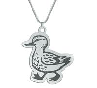 GZHENGZG Men's pet necklace and women's jewelry -Cute Duck Pendant Necklace for Men and Women, Jewelry Accessories, Gift gift
