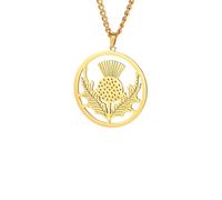 GZHENGZG Necklace Scottish Thistle Flower for Women, Love Symbol Pendant, Jewelry, Valentine's Gift