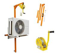 GZHENOZ AC Installation Hoist Tool with Manual Winch - Easy Mount Bracket for Safe & Efficient Handling of 330LB Air Conditioning Units 30m Lift Height 3 Phase Ideal for HVAC Pro