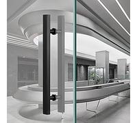 GZHENOZ Commercial Office Door Pull Handles, Push Pull Door Handle/Barn Door Pull Handle/Glass Pulls, Rectangle Glass Door Handle for Front Door (Color : Rose Gold, Size : 100cm