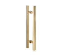 GZHENOZ Commercial Push Pull Glass Door Handles, Door Pull Handle for Barn Door, Modern Double Sided Door Grab, on Interior/Exterior Front Door(Color:Gold,Size:60X36cm/23.6" X14.