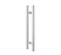 GZHENOZ Commercial Push Pull Glass Door Handles, Door Pull Handle for Barn Door, Modern Double Sided Door Grab, on Interior/Exterior Front Door(Color:Silver,Size:150X110cm/59.1"