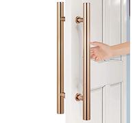 GZHENOZ Contemporary Rose Gold 24" Stainless Steel Door Pull Handle Bar - Luxury Entry Pull for Front, Barn, Shower & Glass Doors - Modern Push/Pull Design