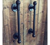 GZHENOZ Door Pull Handle Sliding Barn Door Handle Entry Modern Door Handle 24.4 Inch Barn Door Handle Black Barn Door Handle Black Rustic Industrial Handle,Barn Handles for Slidi