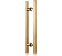 GZHENOZ Door Pull Handle Sliding Barn Door Handle Modern Stainless Steel Door Handle Set,4/3.3/2.6ft Double Sided Push Modern Door Handle with All Installation Fittings,Interior