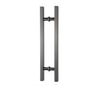 GZHENOZ Double Sided Door Handles for Single Door, Long Bar Pull Handle for Entrance, Shower Door Handle/Glass Barn Handle, Indoor & Outdoor(Color:Dark Gray,Size:80cm(31 1/2")*6