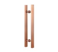 GZHENOZ Double Sided Door Handles for Single Door, Long Bar Pull Handle for Entrance, Shower Door Handle/Glass Barn Handle, Indoor & Outdoor(Color:Rose Gold,Size:130cm(51 1/8")*