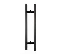GZHENOZ Double Sided Door Handles for Single Door, Long Bar Pull Handle for Entrance, Shower Door Handle/Glass Barn Handle, Indoor & Outdoor(Color:Black,Size:130cm(51 1/8")*100c