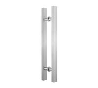 GZHENOZ Double Sided Door Handles for Single Door, Long Bar Pull Handle for Entrance, Shower Door Handle/Glass Barn Handle, Indoor & Outdoor(Color:Silver,Size:130cm(51 1/8")*100