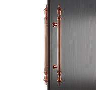 GZHENOZ European Style Door Handle Push Pull Bar for Wood Door, Stainless Steel Commercial Door Konb, Glass Door Pulls Including All Install Fitting (Color : Rose Gold, Size : 6