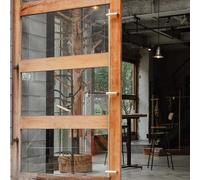 GZHENOZ Extra Long Black Door Pull Handles - Commercial Round Bar, Double-Sided Push Pull Gate Handles for Interior & Exterior Use (Gold, 150cm / 59")