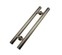 GZHENOZ H Shape Sliding Pull Barn Door Handle Set, Double Sided Door Handles for Single Door, Classic Round Handle, Easy to Install(Color:Bronze,Size:120cm(47 1/4")*80cm)