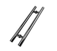 GZHENOZ H Shape Sliding Pull Barn Door Handle Set, Double Sided Door Handles for Single Door, Classic Round Handle, Easy to Install(Color:Black,Size:100cm(39 3/8")*70cm)