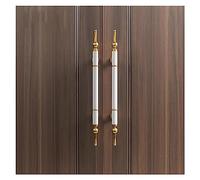 GZHENOZ Heavy Duty Double Sided Entry Door Handle Bar - 80cm Stainless Steel Grip Pull for Front Door, Office, Commercial Use - Elegant White & Gold Finish