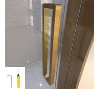 GZHENOZ Long Double-Sided Push-Pull Door Handle, 304 Stainless Steel Rectangular Bar, Gold Finish, 102.5cm (40 3/8") for Exterior & Interior Barn, Shower, Sliding Doors
