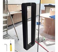 GZHENOZ Long Double-Sided Push Pull Door Handles - 304 Stainless Steel Rectangle Bar for Exterior & Interior Barn, Shower, Sliding Doors - Black Finish, 62.5cm (24 5/8")