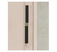 GZHENOZ Modern Double-Sided Long Door Handles for Exterior & Interior, Black & Bronze Aluminum Push Pull Bar for Wooden Barn & Sliding Glass Doors - 59in/150cm