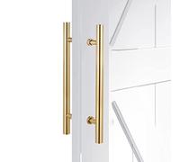 GZHENOZ Modern Entry Door Handle Commercial Double Sided Sliding Door Handle Pull, Heavy Duty Stainless Steel Push Pull Door Handles with Hardware, Sleek Modern Glass Wooden Door