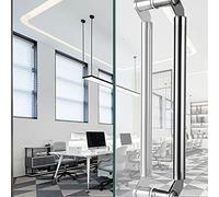 GZHENOZ Modern H Shape Sliding Door Handle - Double Sided Pull Handle for Barn & Shower Glass Doors, 47" Metallic Entry Bar, Stylish Home Decor, Durable & Easy to Install