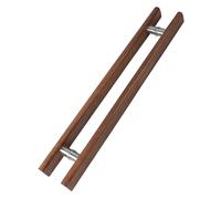 GZHENOZ Natural Wooden Push Pull Door Handles - Smooth Long Double-Sided Sliding Handle for Garage, Shower, Patio & Commercial Use (Brown, 120cm/47.25")