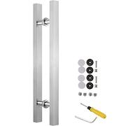 GZHENOZ Pull Push Shower Kitchen Door Pulls Modern Push Pull Bar Handle,Double Sided Push Pull Modern Door Handle with Accessories,Sliding Gate Handle for Barn/Office/Glass/Door,