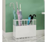GZHENOZ Rectangular Umbrella Stand Iron Indoor Umbrella Holder for Entryway White with Cutouts Partition Storage 48x21x44 cm Stylish and Functional Design for Home and Office