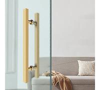 GZHENOZ Square Interior Glass Door Handles, Living Room Door Handle Modern, Sliding Barn Door Handle Pull for Store Office Door, 20/23/31/39/47/59in (Color : Gold, Size : 100cm(