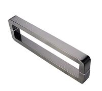 GZHENOZ Square Push Pull Barn Door Handles Stainless Steel, Sliding Barn Door Handle Pull, Heavy-Duty Grade Door Konb for Interior/Exterior Door (Color : Dark Gray, Size : 123cm