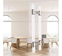 GZHENOZ Stylish 20-59 Inch Modern Acrylic Door Pull Handles, Clear Push Pull Bar Hardware for Barn, Shower, Glass & Wooden Doors, Sleek Silver Finish, 80cm Length