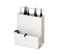 GZHENOZ Umbrella Holder Rack,Commercial Umbrella Holder Rack 12 Grid, Rectangular Metal Umbrella Stand Racks, Modern Organizer for Storing Large Small Umbrellas Canes (Color : Wh