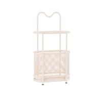 GZHENOZ Umbrella Racks,Metal Walking Stick Stand Free-standing Storage Rack Storage Bucket with Drip Tray Simple Modern Durabl Fashionable (Color : White)