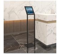 GZHERVICES Commercial iPad Floor Stand, Anti Theft Security Kiosk Tablet Stand, Secure Holder Enclosure w/Lock and Key Mechanism, Ideal for Retail Business(Black,249x180mm)