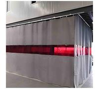 GZHERVICES Flame Retardant Welding Curtain, With Tinted Transparent Vinyl, Large Size Fiberglass Welding Curtain for Industrial Welding Home Protection Heat Insulation(3x3 m/9.8x9.8 ft)