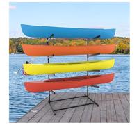 GZHERVICES Heavy Duty Freestanding Kayak Storage Rack for Kayaks, SUPs, Canoes, Surfboards & Paddleboards - Indoor/Outdoor Garage Storage Stand, Durable Multi-Purpose Design(4 Layers)