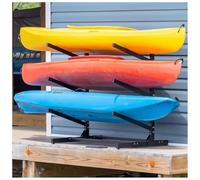GZHERVICES Heavy Duty Freestanding Kayak Storage Rack for Kayaks, SUPs, Canoes, Surfboards & Paddleboards - Indoor/Outdoor Garage Storage Stand, Durable Multi-Purpose Design(3 Layers)