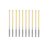 GZHXF 4/5/10pcs 5mm 6mm 8mm 10mm 12mm Length 60mmKing Diamond Tile Glass Marble Granite Wood Plastic Hole Opener Alloy Triangular Drill Bit