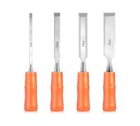 GZHXF 4Pcs Wood Carving Chisel Set Carbon Steel Woodworking Tool 6/12/18/24mm Carpentry Flat Chisels Carving Knife Carpenter Hand Tool