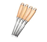 GZHXF Woodworking Chisel 6/8/10/12mm 4 Pcs DIY Carving Chisels Set for Woodworking with Ergonomic Wood Carving Tools