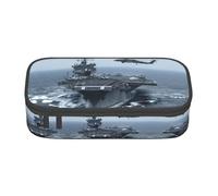 GZHYHAKAN Aircraft Carrier Print Pencil Case Scratch-Resistant, Multi-Purpose Storage Solution for School, Work, and Travel
