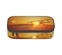 GZHYHAKAN Aircraft Plane at Sunset Print Pencil Case Scratch-Resistant, Multi-Purpose Storage Solution for School, Work, and Travel