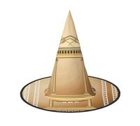 GZHYHAKAN Antique Building With Roman Olive Branch And Greek Print Halloween Hat For Parties, Carnivals, And Role Play â€“ Lightweight, Comfortable