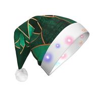 GZHYHAKAN Black And Gold Geometric Print Led Christmas Hat For Adult Perfect For Christmas, Halloween, And New Year Parties