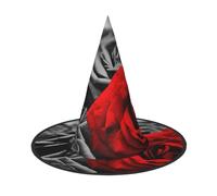 GZHYHAKAN Black White And Red Roses Print Halloween Hat For Parties, Carnivals, And Role Play â€“ Lightweight, Comfortable