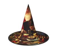 GZHYHAKAN Christmas Santa Print Halloween Hat For Parties, Carnivals, And Role Play – Lightweight, Comfortable