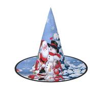 GZHYHAKAN Christmas Santa Snowman Print Halloween Hat For Parties, Carnivals, And Role Play – Lightweight, Comfortable